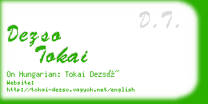 dezso tokai business card